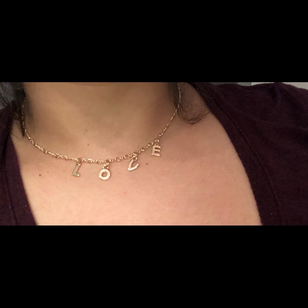 New LOVE necklace in sterling silver